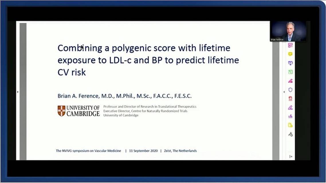 Combining a polygenic score with lifetime exposure to LDLc and BP to predict lifetime CV risk