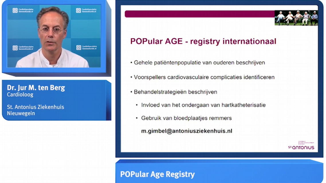 POPular AGE registry moet inzicht geven in beste behandeling van ouderen na ACS