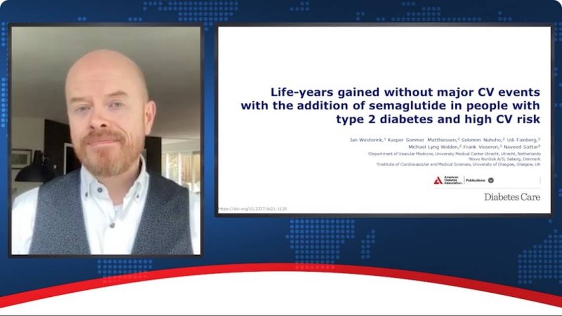 Grote spreiding van gewonnen HVZvrije levensjaren met GLPRA bij diabetespatinten