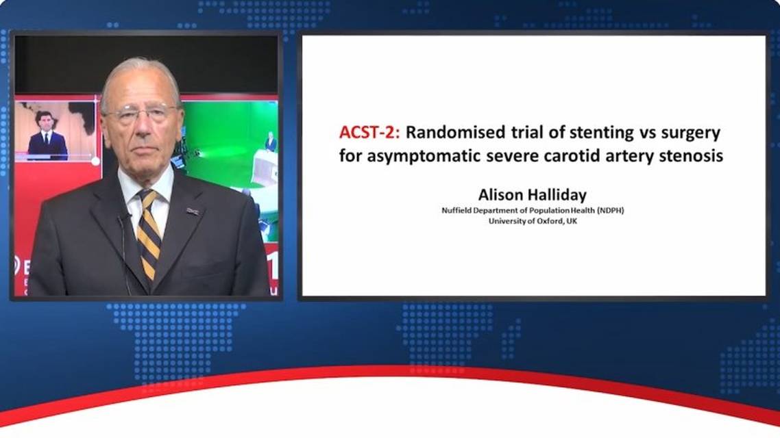 Chirurgie vs stenten bij asymptomatische ernstige carotisstenose